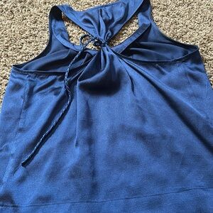 Naked Zebra Navy‎ Blue Rope Detailed Blouse Size Small